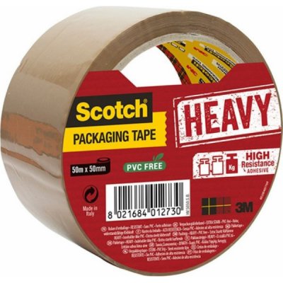Scotch Těžká přepravní balicí páska, 50 mm x 50 m, hnědá – Zboží Mobilmania