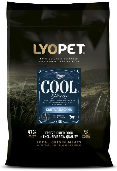 Lyopet Cool Puppy 88% krůtího a kachního masa 1,5 Kg