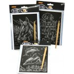 SMT Creatoys Škrabací obrázek Stříbrný A5 Delfíni – Zboží Dáma