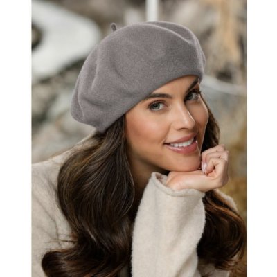 Tonak Tmavě šedý baret FLORA WOOLMARK W-baret/1070 – Hledejceny.cz