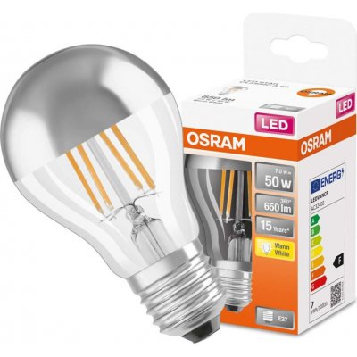 Osram žárovka LED SCLA50MIR S E27 6,5W/827 MIRROR SILVER – Hledejceny.cz