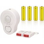 Miniaturní bezdrátový stropní alarm s vestavěnou sirénou ovládanou dálkovým ovladačem, 5 m, napájení bateriemi – Hledejceny.cz