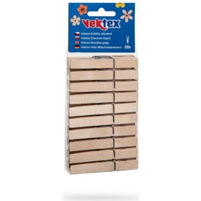 Vektex kolíčky na prádlo dřevěné 20 ks – Zboží Mobilmania