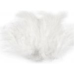 Pštrosí peří délka 9-16 cm bílá – Zboží Mobilmania