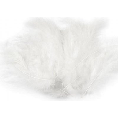 Pštrosí peří délka 9-16 cm bílá – Zboží Mobilmania
