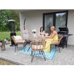 Pro-Tech shop Sada zahradního nábytku – hnědá, polštáře – šedé 62053 ABI7503 – Zboží Mobilmania