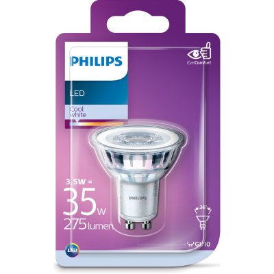 Philips žárovka LED bodová, 3,5W, GU10, studená bílá – Zboží Mobilmania