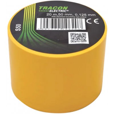 Tracon Electric Páska izolační 20 m x 50 mm žlutá – Sleviste.cz