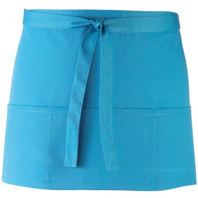 Premier PR155 Krátká zástěra do pasu s kapsou Colours modrá turquoise – Hledejceny.cz