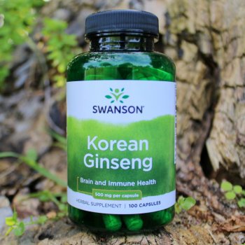 Swanson Korean Ginseng Korejský Ženšen 500 mg 100 kapslí