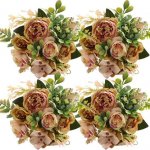 Linhaida Umělé květiny, 4ks Falešné pivoňky – Sleviste.cz