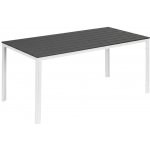 MultiGarden SAK-156-4-5 Zahradní stůl pro 6 osob 156x78 cm, polywood, nábytek na terasu, šedobílý, – Hledejceny.cz