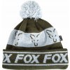 Rybářská kšiltovka, čepice, rukavice Fox Čepice Lined Bobble Hat Green/Silver