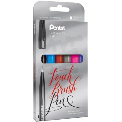 Brush Pen Pentel Sada kaligrafických tužek 6 kusů – Zbozi.Blesk.cz