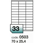 Rayfilm R0100.0503A samolepící 70x25,4mm bílé 100 listů – Zboží Dáma