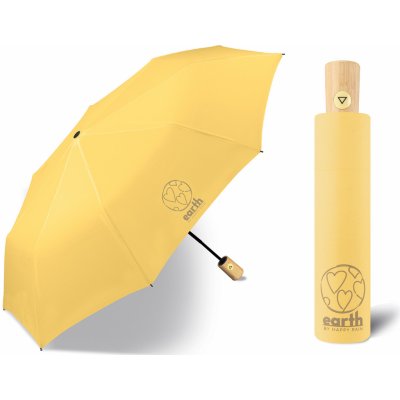 Earth Sunshine dámský skládací vystřelovací deštník žlutý