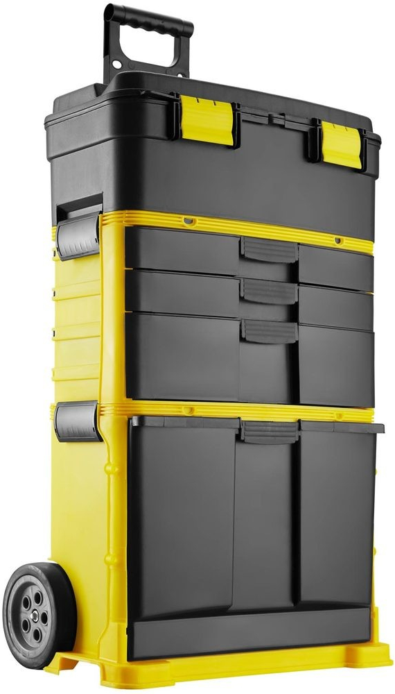 tectake 403596 nástrojový vozík stipe - černá/žlutá