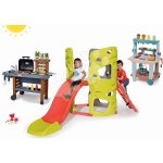 Set prolézačka Multiactivity Climbing Tower na šplhání se skluzavkou Smoby a zmrzlinářský vozík na tahání se zahradním grilem – Zboží Dáma