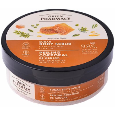 Green Pharmacy tělový peeling med a olivový olej 200 ml – Zboží Dáma