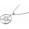 Náhrdelník Steel Jewelry Náhrdelník pentagram z chirurgické oceli NH220208