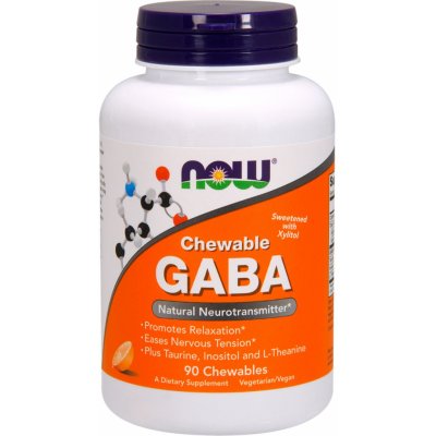 Now Foods Now Gaba 500 mg + Taurin Inositol a L-Theanin 90 žvýkacích kapslí – Hledejceny.cz