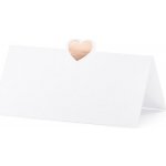 Paris Dekorace Svatební jmenovky na stůl srdce, růžové zlato – Hledejceny.cz