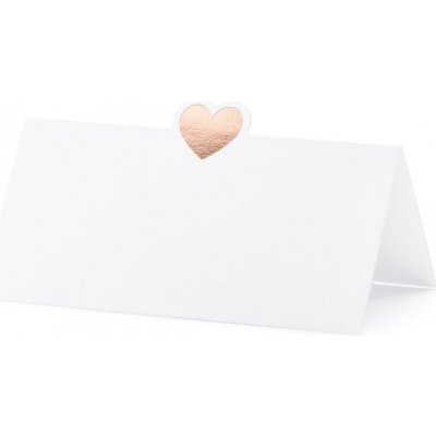 Paris Dekorace Svatební jmenovky na stůl srdce, růžové zlato – Hledejceny.cz