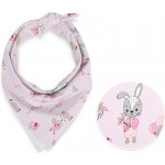 Biante dětský bavlněný šátek Sandra SA-466 Zajíčci a lišky s balónky na růžovém – Zboží Dáma