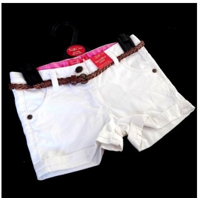 šortky Funky Diva bílá Funky Diva KRA 0017 01