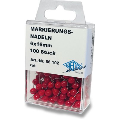 WeDo - špendlíky - červené, 100 ks – Sleviste.cz