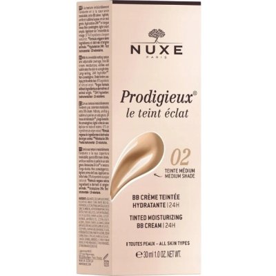Nuxe Rozjasňující BB krém Prodigieux Le Teint Eclat Tinted Moisturising BB Cream 24H 2 Medium 30 ml – Zboží Dáma