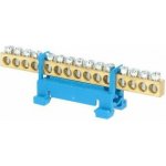 Eleman Nulovací a rozbočovací můstek (15 svorek) modrý – Zboží Mobilmania