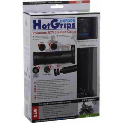 Gripy vyhřívané Hotgrips Premium ATV, OXFORD - Anglie (upravitelná délka gripu 121-130mm) – Hledejceny.cz