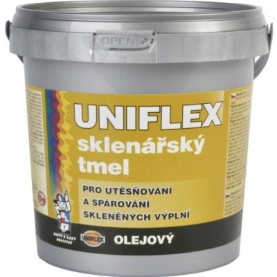 Uniflex sklenářský tmel, přetíratelný, 6 kg