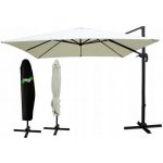 Garden Line ZAHRADNÍ PARASOL ROMA 3 x 4 M BÉŽOVÝ S PŘÍKROVKOU – Zbozi.Blesk.cz