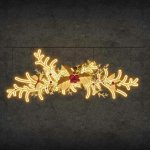 Easy Fix 2D LED světelná větvička, závěsná, 245 × 100 × 15 cm, teple bílá, 3D tisk, zlatá – Hledejceny.cz