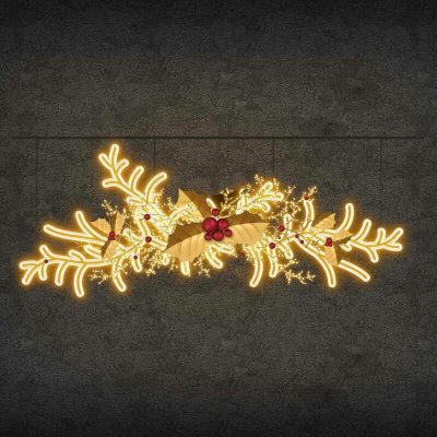 Easy Fix 2D LED světelná větvička, závěsná, 245 × 100 × 15 cm, teple bílá, 3D tisk, zlatá – Hledejceny.cz