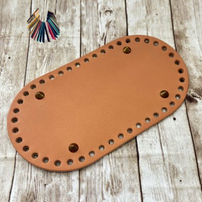 Kreatinka/Kožené Dno na kabelku 22x12cm Barva: Foresta, Kovový komponent: Staromosaz – Zboží Dáma