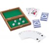 Desková hra GOKI Hrací karty a kostky v dřevěné krabičce