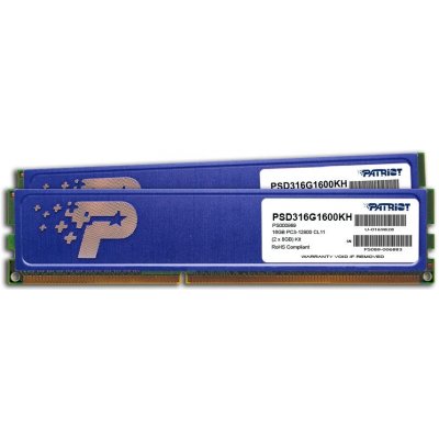 Patriot DDR3 2x8GB podpis 1600 MHz PSD316G1600KH – Hledejceny.cz