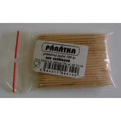 Dřevěná párátka kulatá oboustranná 100 ks – Hledejceny.cz