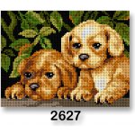 VTC Vyšívací předloha 70246 2627 pejsci hnědo-zelená 18x24cm – Sleviste.cz