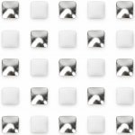 Starnails 3D ozdoby na nehty ShinePins Square White Silver – Hledejceny.cz