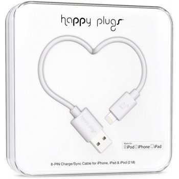 Happy Plugs 9909 USB, Lightning, datový, 2m, bílý
