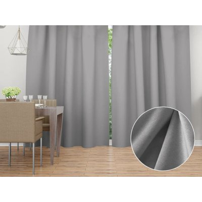 Biante Sametový závěs Velvet Premium SVP-039 Šedý - šířka 270 cm 270x160 cm – Zboží Mobilmania
