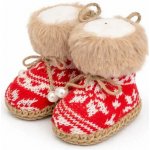 DECOLED Vánoční ozdoba na stromeček sněhule, 10 × 8,5 × 8 cm, textil, interiér, k zavěšení, červená – Zboží Mobilmania
