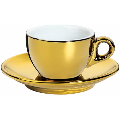 ROMA Porcelánový šálek na espresso zlatý Cilio 50 ml – Zboží Mobilmania