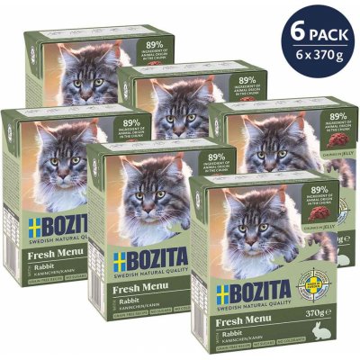 Bozita Cat kousky jelly králík 6 x 370 g – Zbozi.Blesk.cz