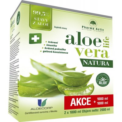 Pharma Activ AloeVeraLife Natura 99,5% šťávy z aloe pro podporu obranyschopnosti 2 x 1000 ml – Hledejceny.cz
