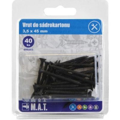 vrut do sádrokar.3,5x45mm jemný z.,f. (40ks) – Hledejceny.cz